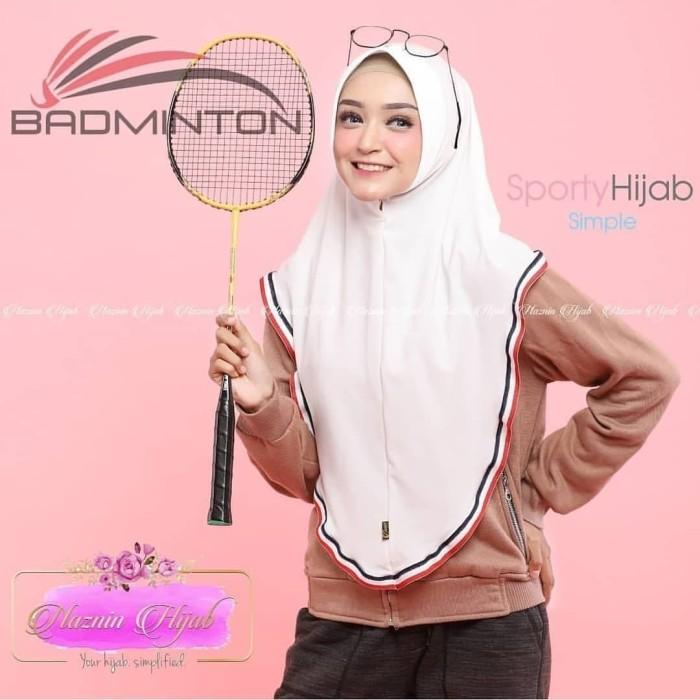 Sporty Hijab Series Putih hijab style hijabers kerudung motif khimar