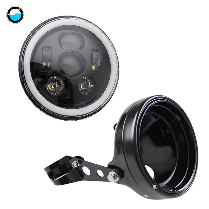 7 inch H4 Motorcycle headlight headlamp with housing Bucket 7"