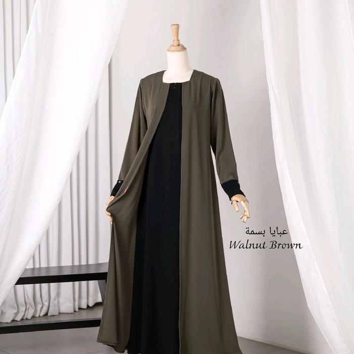 BASMAH Abaya Gamis Set Khimar Bandana KHIBAN & Basic Vshape Non Pad - Al Arabian Butik #ayranashwa #