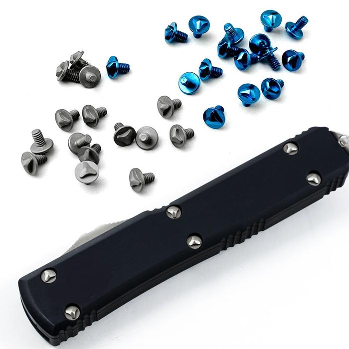 6Pcs Titanium Alloy Knife Handle Screws Grip Nails DIY for Microtech