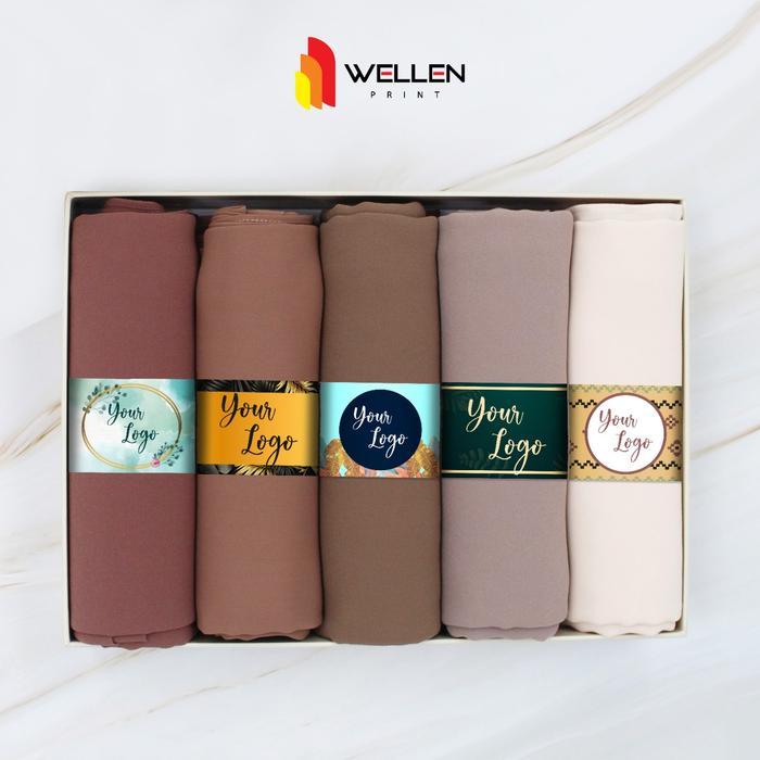 Ready! Print Roll Hijab / Roller Jilbab / Label Pengikat Kerudung Custom Logo Terbaru!