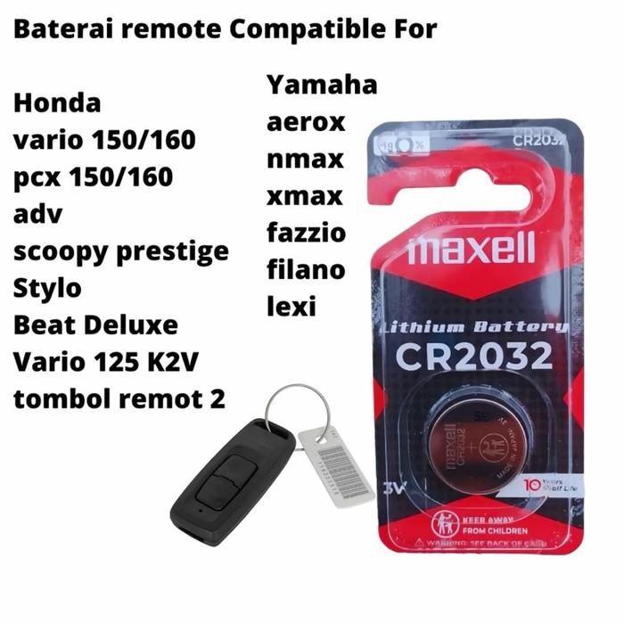 Compatible For Baterai Remot Motor PCX 150/160 Vario 160 bisa cod