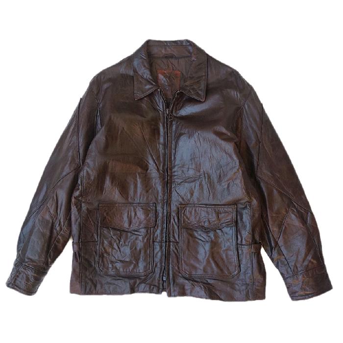 Golden Bear USA Jaket Kulit Vintage G-8 Military Leather Jacket Classic Retro Rugged Style Biker Car