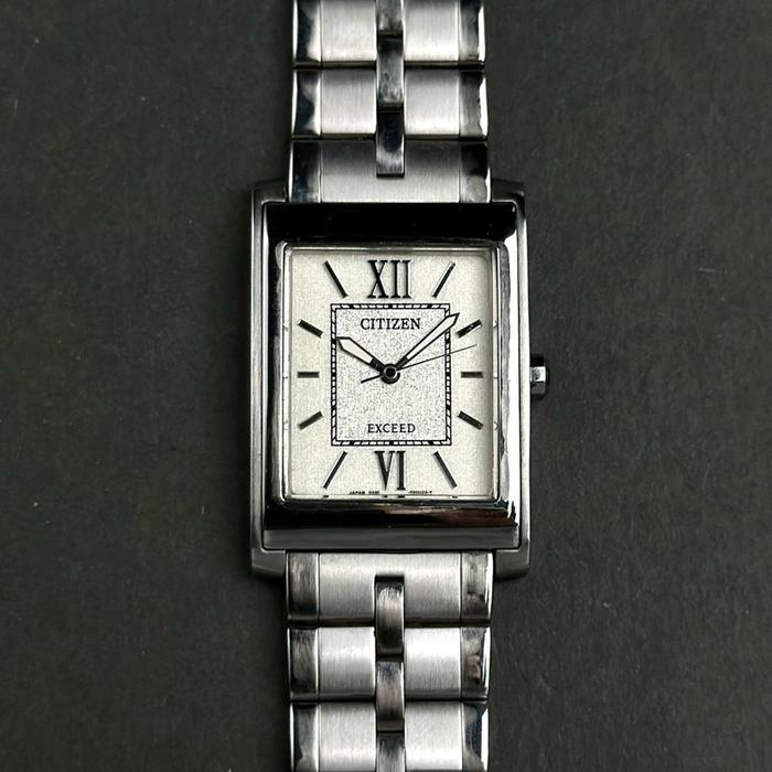 jamtangan pria citizen exceed tank silver all original