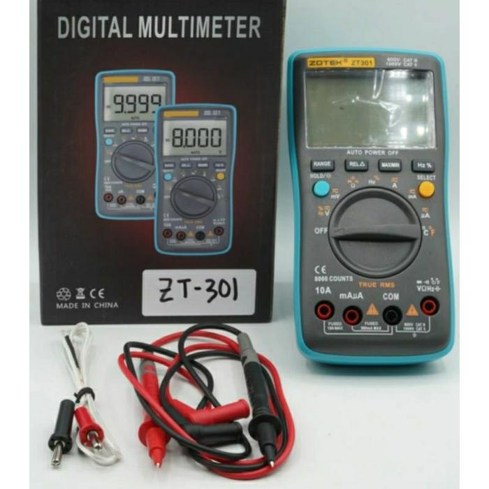 ZOTEK ZT301 ZT-301 Multimeter AC DC Multitester 8000 Counts Voltage Avometer - SKU 2.002.0695