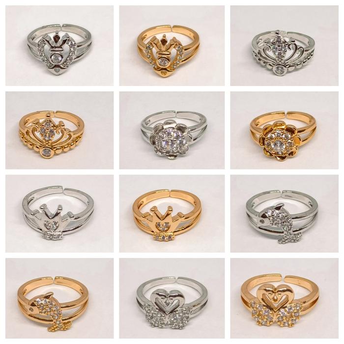 JEWELRY CINCIN TITANIUM ANAK EMAS SILVER MUDA COUPLE PERAK ANTI KARAT BESTIE KOREA KARAT GROSIR POLO