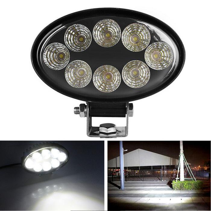 6000K Oval LED Work Lamp Fog Light Flood Light DC 9-32V For Car SUV