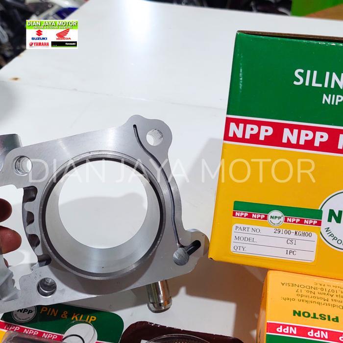 NPP BORING KIT BLOK SEHER SET PISTON CS1 KGH KWC CITY SPORT 1 CS 1 SONIC 125 CYLINDER BLOCK ASSY HON
