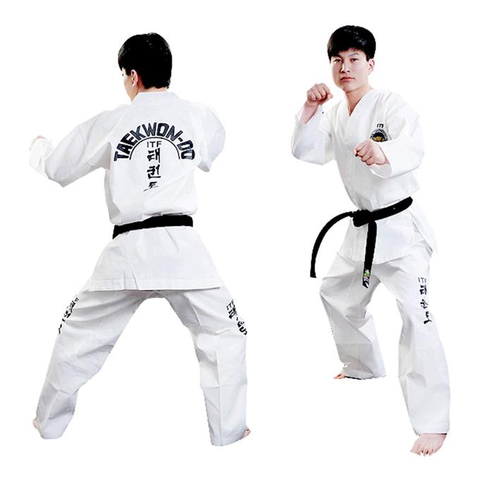 Professiona ITF Approve White Uniform Taekwondo Student Doboks Suit Martial Arts Taekwondo Clothes L