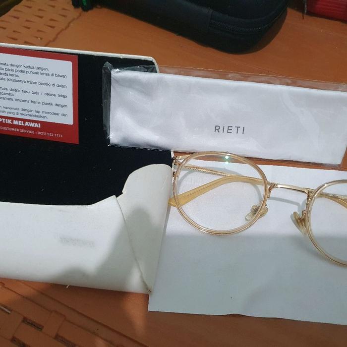 kacamata frame bekas pribadi merk Rieti handmade designed by korea Titanium ip 48 21-135 rtg e5016 c