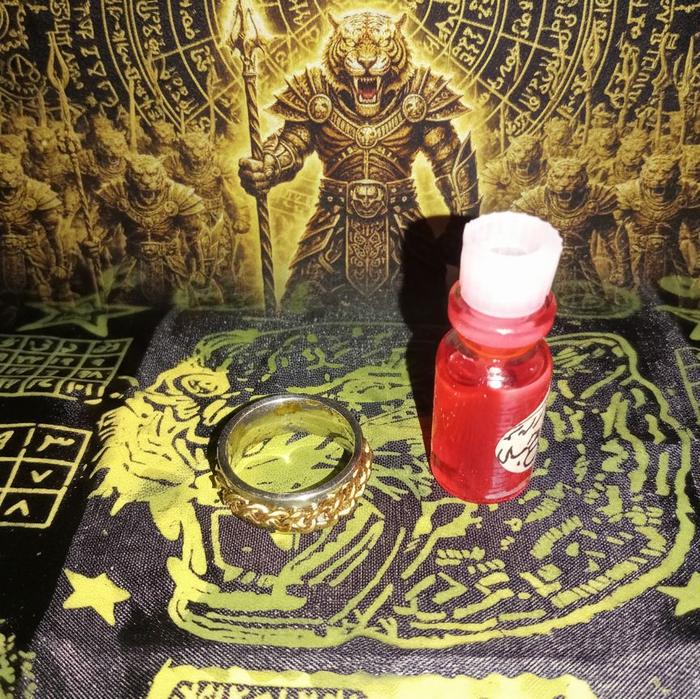 Cincin Khodam Panglima Macan Emas Bonus minyak perawatan