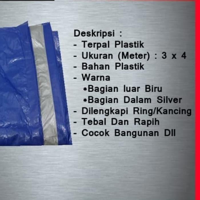 Terpal plastik a3 3x4 3 x 4 ( 3 meter x 4 meter )