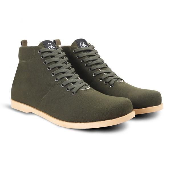 Ada Sepatu Boots Pria V 2963 Brand Varka Sepatu Casual Pria - Hijau