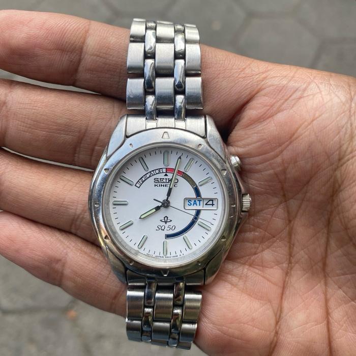 Jam Seiko Kinetic SQ50 Original Fungsi Normal