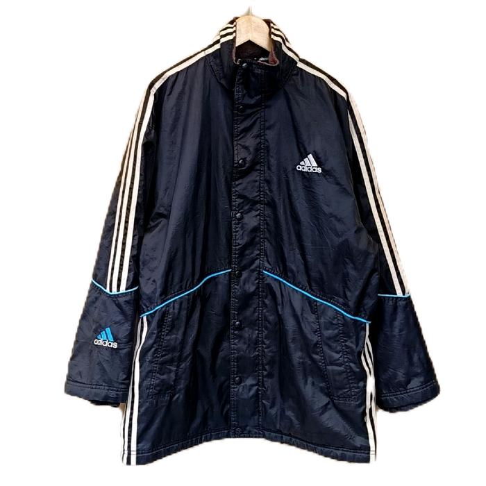 Jaket adidas black padded coat 90s vintage