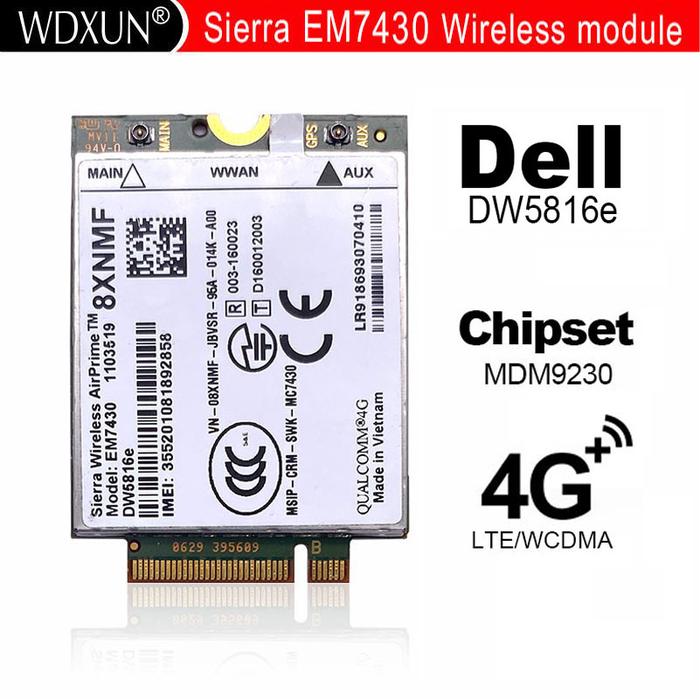 EM7430 DW5816e GOBI6000 4G card LTE for Dell Latitude 7280 7285 7290