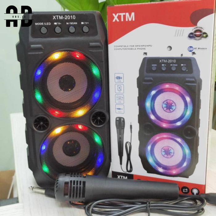 ABS - XTM2010 Speaker Bluetooth Wireless + Mic Karaoke Speaker Bluetooth Karaoke XTM2010