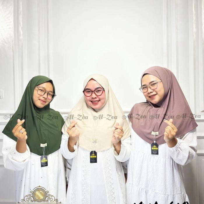 Jilbab Mya Hijab Instan Bergo Kerudung Syari Muslim Dewasa Alzea Jersey Super Premium Daily - Khimar