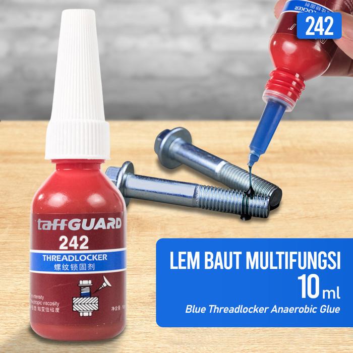 Lem Baut Multifungsi Blue Threadlocker Anaerobic Glue 10ml - 242