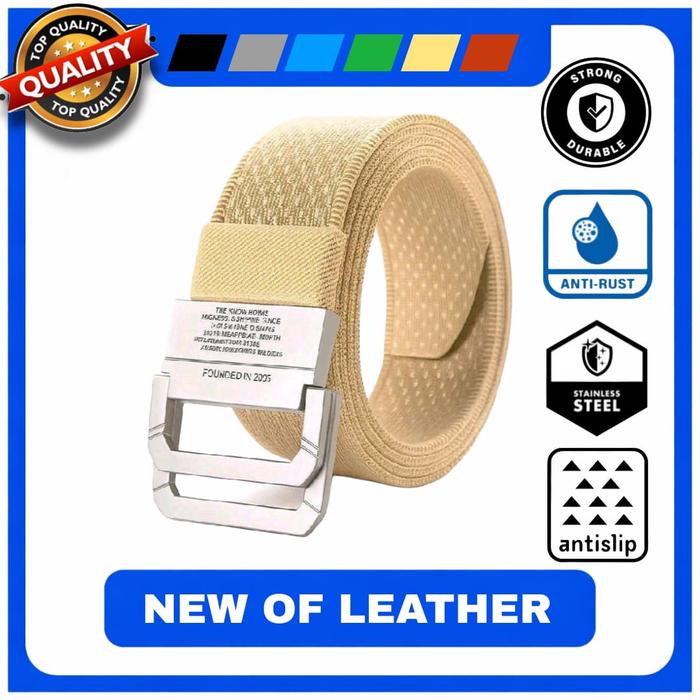 IKAT PINGGANG TACTICAL PRIA NYLON CANVAS SABUK PRIA NYLON Kulit Biru Hijau Hitam Belt Gesper Besi Ri