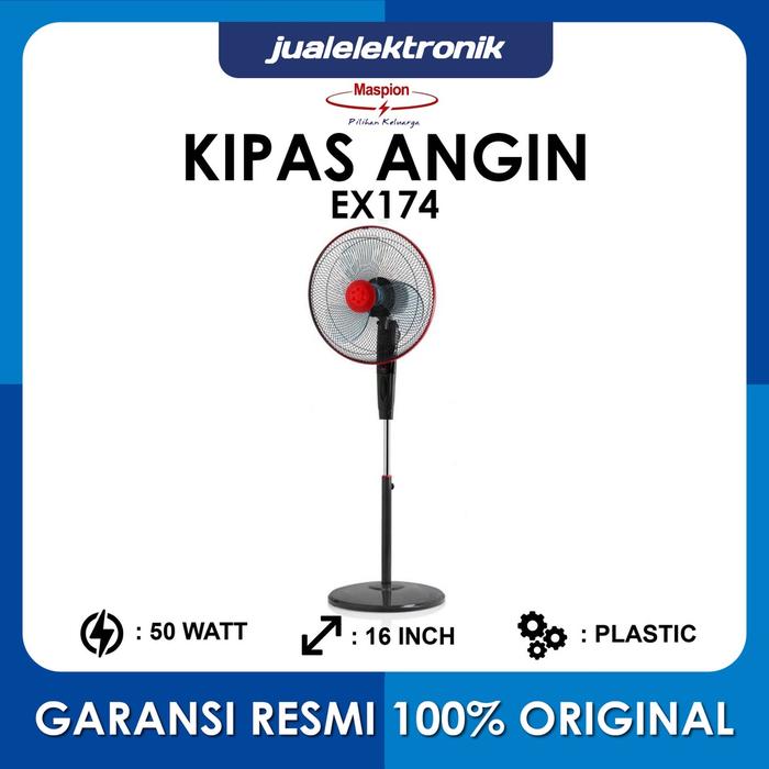 Maspion Stand Fan 16 inch – EX174 / Kipas Angin Berdiri