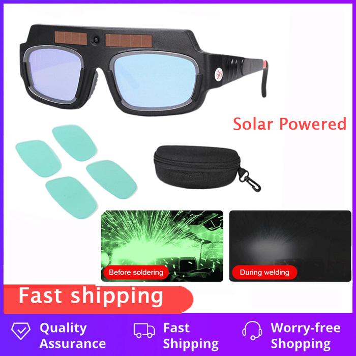 Solar Powered Auto Darkening Welding Mask Helmet Goggles Welder