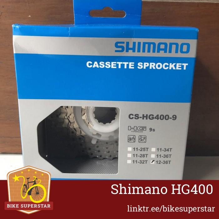 (COD) SPROCKET CASSETTE SHIMANO 9 SPEED HG400 12 36T KASKADA Outdoor Kacamata