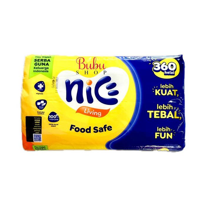 Tisu tissue nice 180 sheets 2ply / nice 360 helai kemasan baru