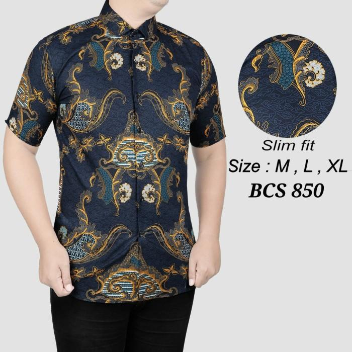 Promo Kemeja Batik Slimfit OB160 (baju koko jas dasi jaket kaos celana) COD