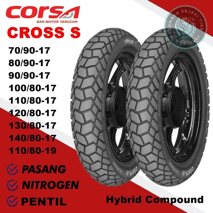 Ban Motor CORSA PLATINUM CROSS S Ukuran 70/90 80/90 90/90 100/80 110/80 120/80 130/80 140/80 Ring 17