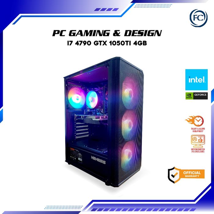 PC GAMING i7 GTX 1050 TI Full Set Keyboard Mouse Speaker RGB + Monitor Gaming