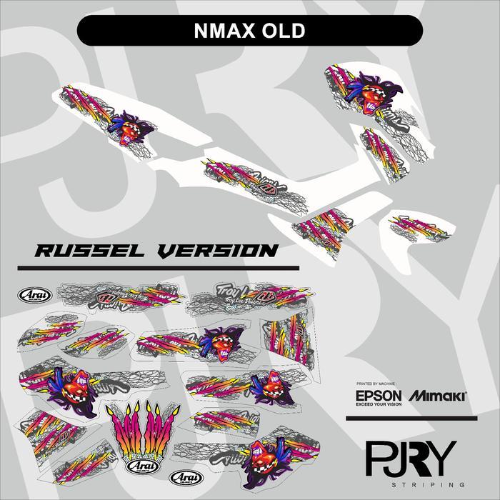 STRIPING TRANSPARAN NMAX OLD 155 RUSSEL ARAI VERSION [NTS]
