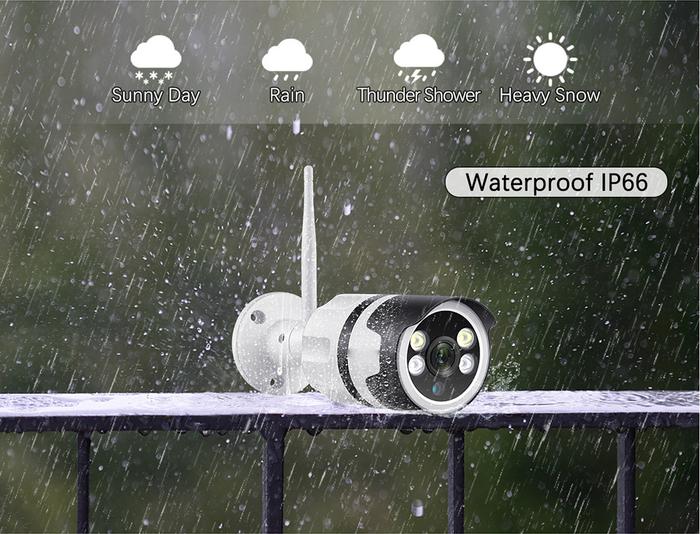 2MP 1080P V380 APP  Outdoor Water-proof IP Bullet Camera Dual Light Source Intercom Home Security CC