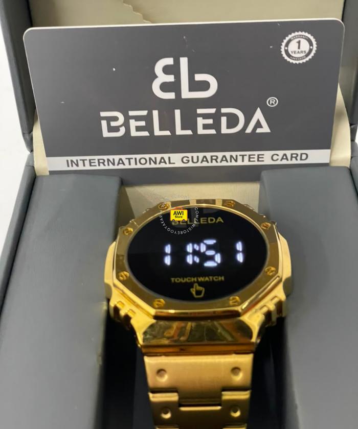 JAM TANGAN PRIA MERK BELLEDA WARNA GOLD
