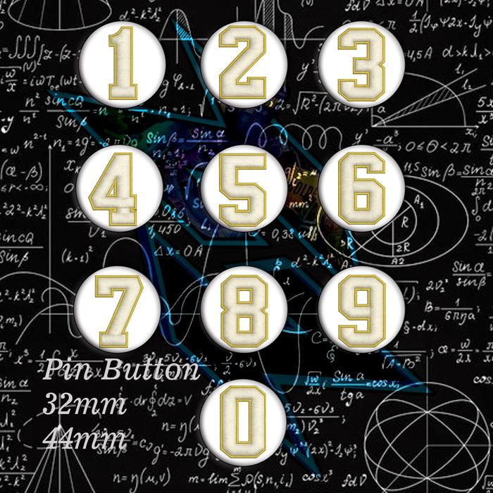 S3 34 PIN BUTTON ANGKA EFEK BORDIR LUCU | PIN ANGKA | BAGS PIN | PIN AESTHETIC