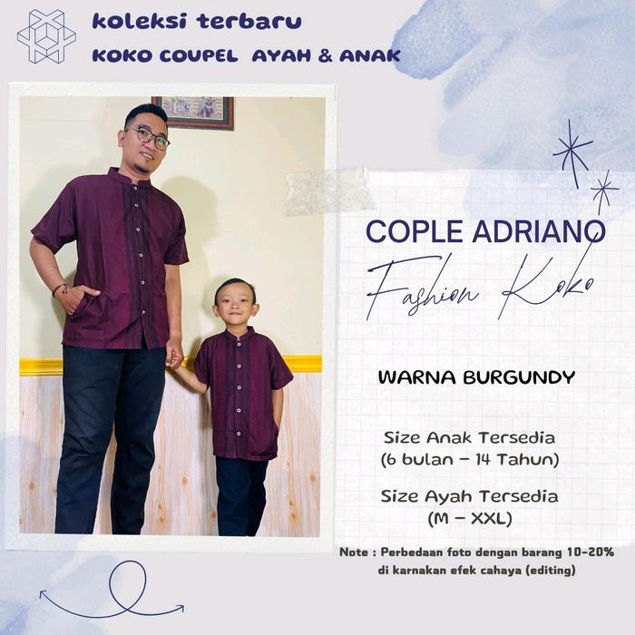 koko couple adriano koko couple ayah dan anak (kakak adik) BEST SELLER