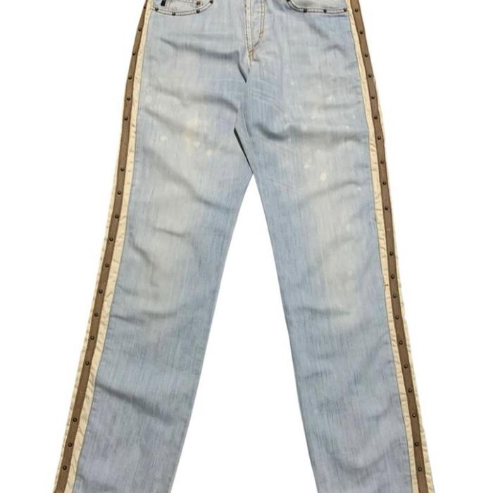 Vintage Just Cavalli western studded phyton taped jeans