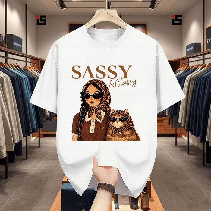 [COD] T-shirt Baju Kaos Oversize Pria Wanita Hitam Dewasa Keren Render Print Katun Murni Pasangan C2