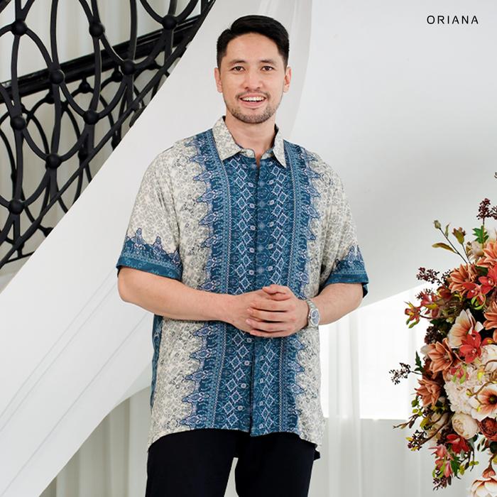 ORIANA Baju Batik ARYAN Dailywear Shaheeda Series | Kemeja Laki - Laki Batik Sekolah