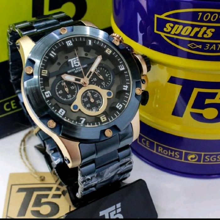 Jam tangan pria T5 H3760 original - silver blue