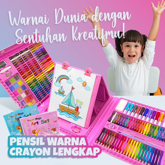 CRAYON 208 / Crayon Pensil Warna Art Set Pensil Warna Crayon