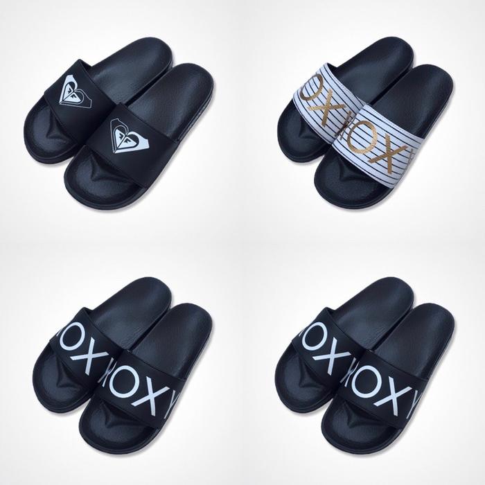 Sandal Slide Wanita Roxy Slip-on Sendal Selop Cewek Flip