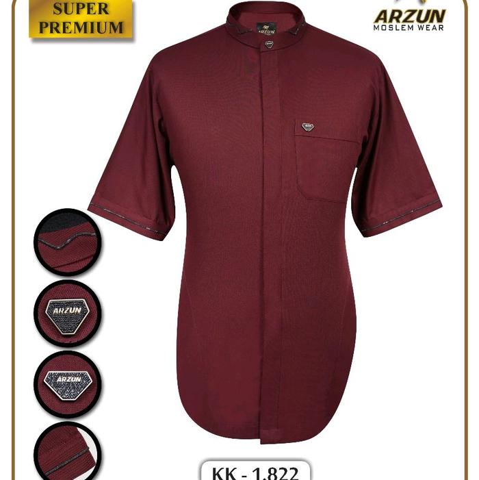 KEMKO ARZUN SUPER PREMIUM LENGAN PENDEK MOTIF TERBARU | KEMKO PRIA MODERN MOSLEM WEAR