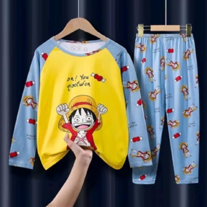 Piyama one piece luffy baju tidur anak karakter luffy one piece
