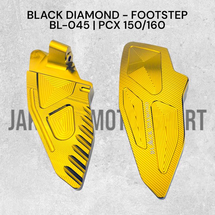 Black Diamond - Footstep PCX 150 / PCX 160 BL-045 Full CNC Step Pijakan Kaki Belakang