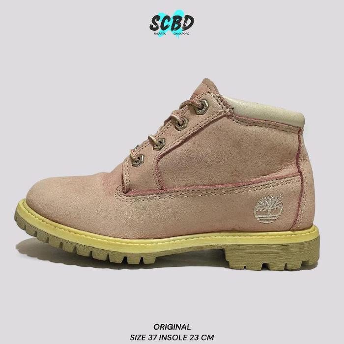 Sepatu Boots Wanita Kulit Timberland Nellie Chukka Waterproof Original Second Size 37