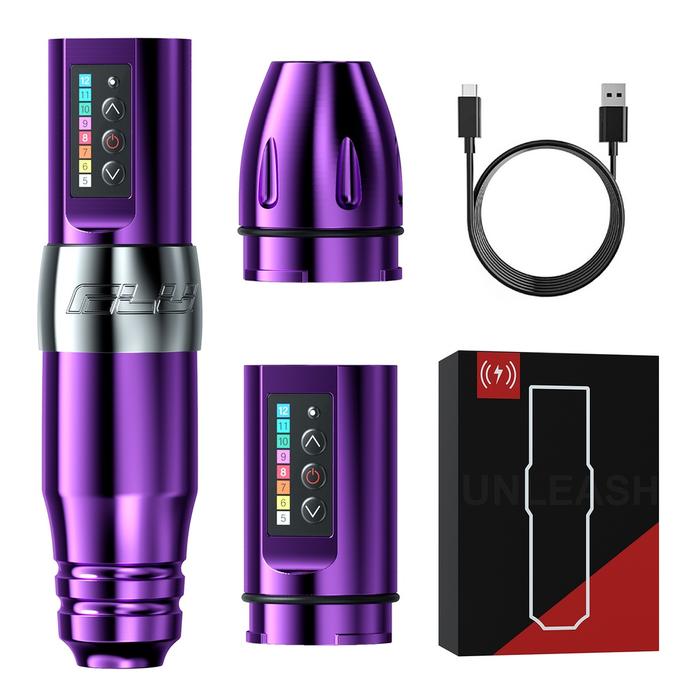 Fluxs Wireless Tattoo Pen Machine Japan Coreless Motor Dengan Adaptor