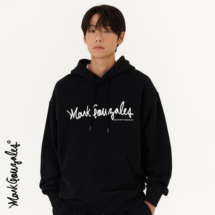 Hoodie Pria Mark Gonzales Sign Logo Black Hoodie Original