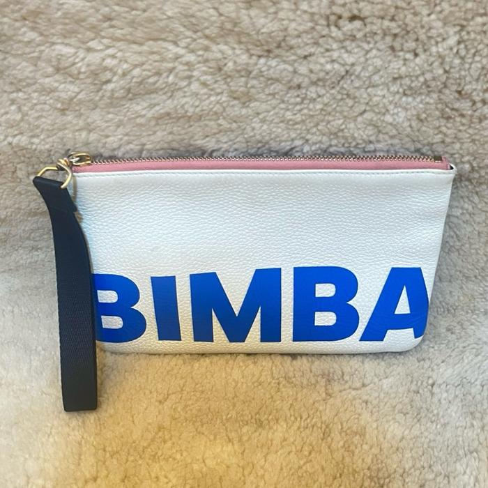 Bimba Y Lola Leather Clutch White 100% Authentic