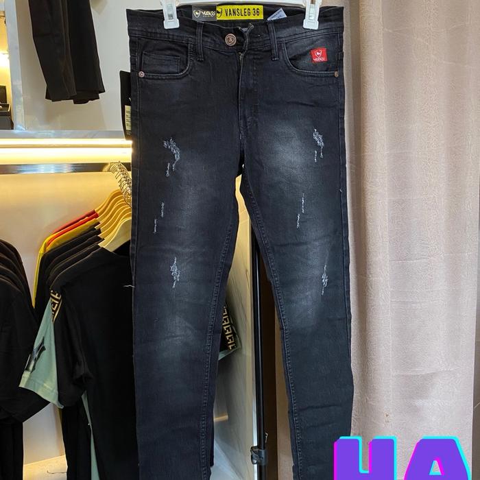 CELANA PANJANG JEANS RIPPED JEANS SLIM FIT POLOS WASHING SOBEK BIRU WASHING ABU WASHING HITAM WASHIN